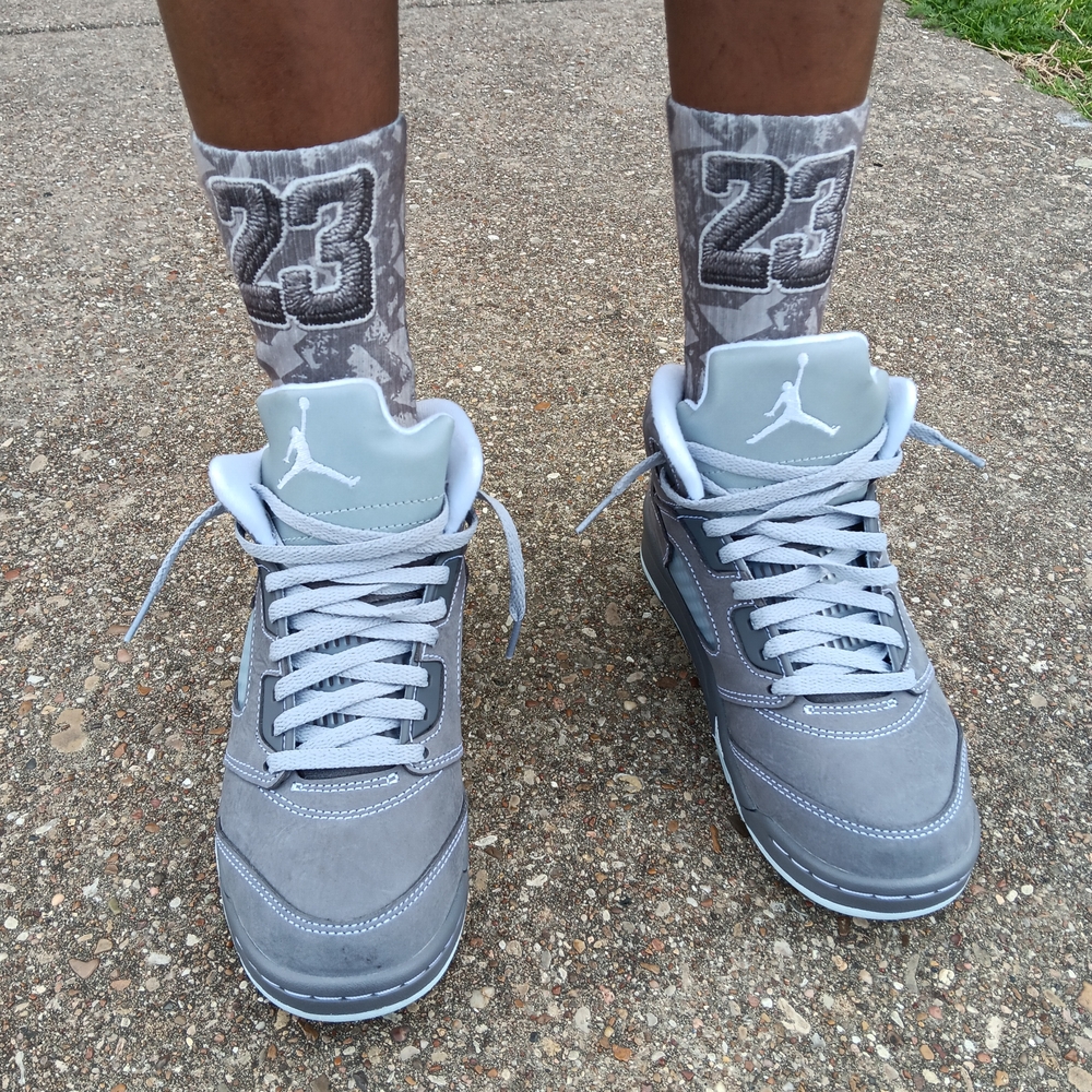 Wolf Grey 5s Socks